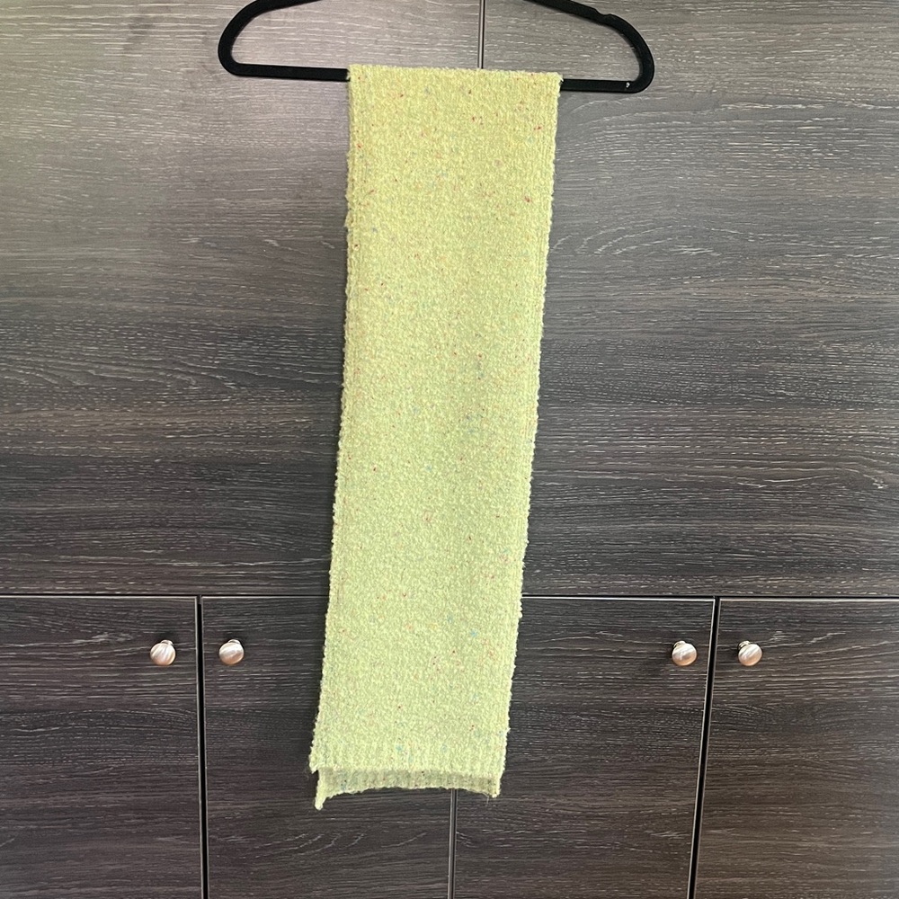 New Pistachio Green Knit Scarf Cashmere